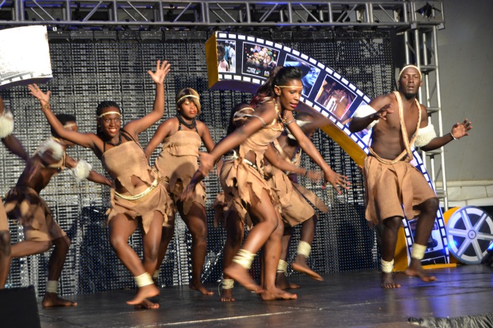 Stingaz dancers entertaining guests at the ceremony.