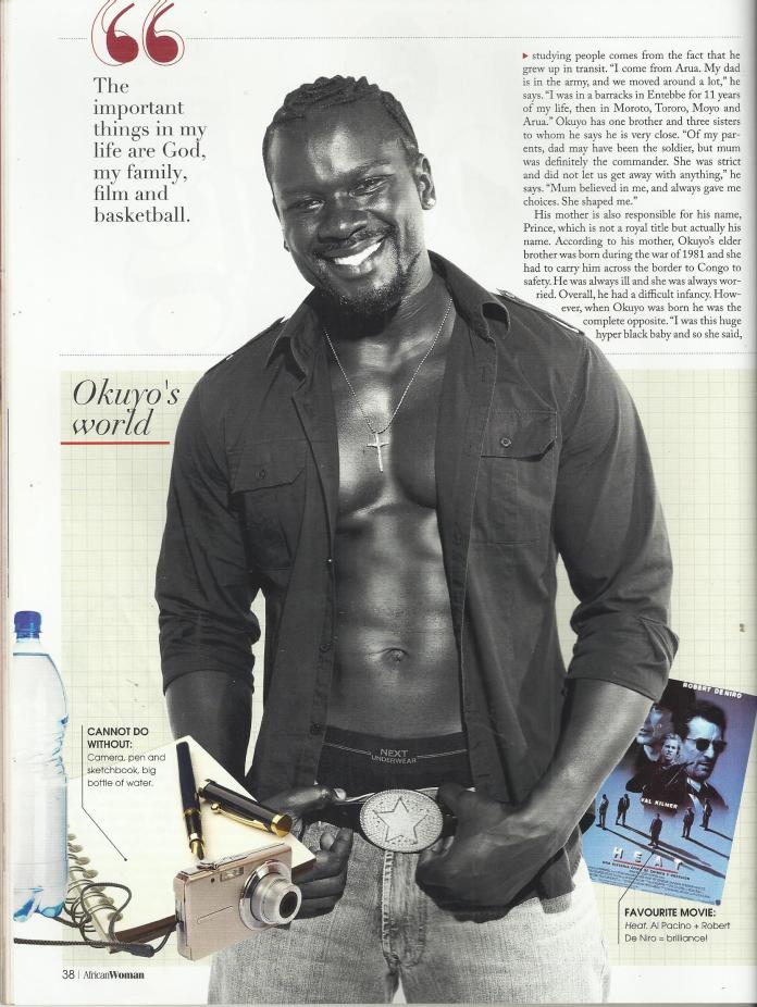 The hunky star was the first man to be profiled by the now defunct African Woman magazine.